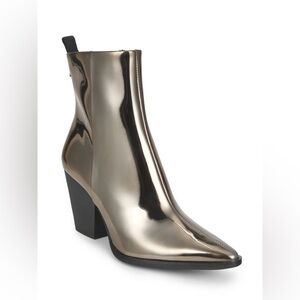 Karl Lagerfeld Metallic Ankle Boots